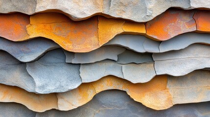 Layered, colorful rock formations, abstract, natural texture