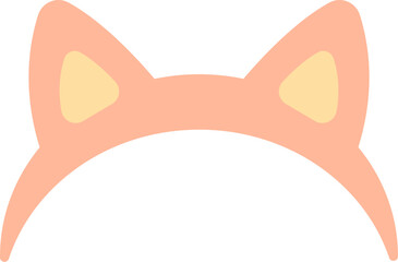 猫耳のシンプルなイラスト