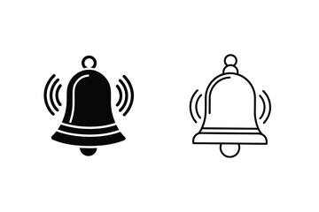 Notification Bell Icons Filled, Outline, Alert, Reminder, Signal
