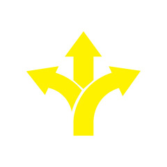 road direction arrow sign