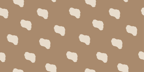 Seamless pastel pattern. Deer skin design print. Animal background with irregular textured spots for textiles, wallpapers, wrapping paper, fabric.