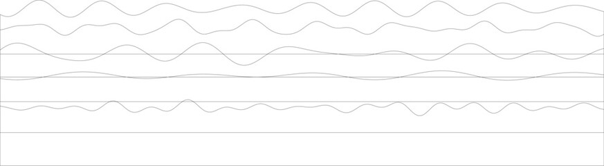 Abstract monochrome wave patterns with horizontal lines.