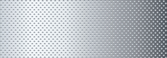 Polished Aluminum Perforated Metal Background | Vector Illustration