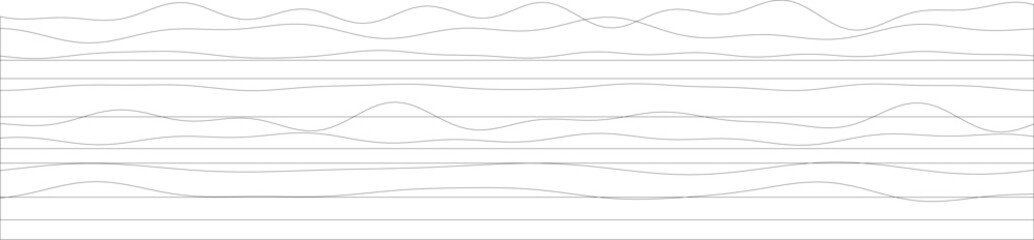 Minimalist abstract line art with wavy patterns and horizontal stripes.