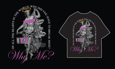 streetwear t shirt design vector illustration, Christian brutalism graphic t-shirt design, urban artwork for clothing design