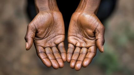 Fototapeta premium A close-up of hands engaged in a yoga pose, with fingers stretching and palms open, highlighting flexibility and strength in the human body.