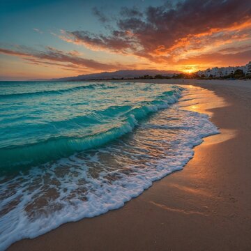 sunset on the beach