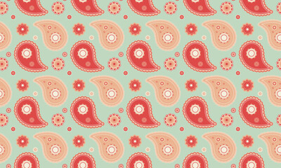 Seamless curtain, colourful traditional. Decorative seasonal, orient damask. Ethnicity growth by luxury background.