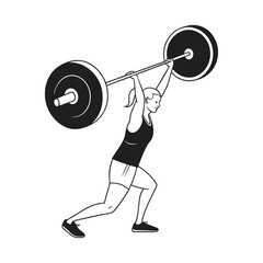 Lift And Power Simple Fitness Illustration