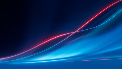 Dark abstract background with neon light, blurred lines, studio scene