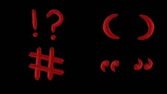 Paint Brush Punctuation Pack