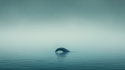 Fototapeta premium Nessie's Neck: Loch mist mystery.