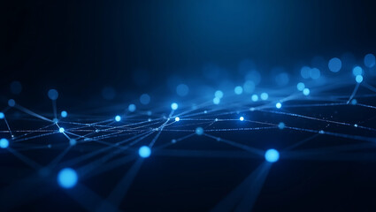3d rendering. Abstract blue background of points. wave Cyber particles. Big data stream. Abstract technology stream background. Digital dynamic wave of dots. Network connection structure
