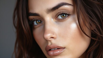 Close-up of a stunning fashion model