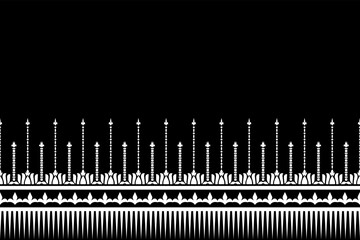 Ethnic sadu carpet and wallpaper designs for versatile applications black and white