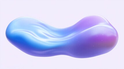 Obraz premium Abstract blue and purple 3D liquid blob.