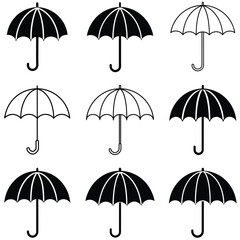 Fototapeta premium set of umbrellas