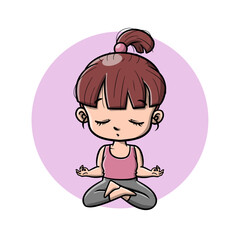 Girl performing yoga pose suitable for wellness content, exercise websites, healthy lifestyle blogs, mindfulness materials, and fitness publications.