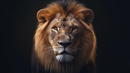 Fototapeta premium Lion animal kingdom collection with amazing effect