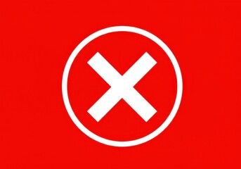Fototapeta premium Red Error cross icon