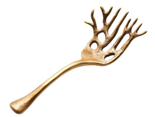 Obraz premium Unique decorative fork designed to resemble coral reef structures on Transparent Background