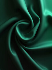 Obraz premium A green fabric with a shiny surface