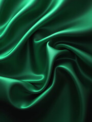 Obraz premium A green fabric with a wavy texture