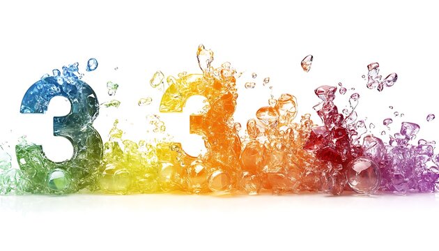 Rainbow 333 Water Bubbles.