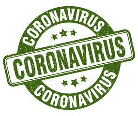 coronavirus stamp. coronavirus label. round grunge sign