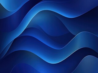 Obraz premium Abstract blue wave design with smooth gradient light and shadow for modern background wallpaper