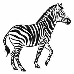 zebra black silhouette icon vector