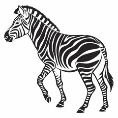 zebra black silhouette icon vector