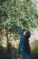 young woman in the garden