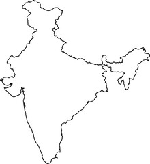 Indian Flag And Map Vector Design
