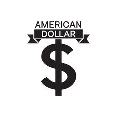 Obraz premium Financial Dollar Sign with Typography and Ribbon Design
