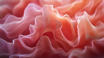 Obraz premium Abstract flowing gradients smooth red wave design depth of field digital art background modern creative concept texture