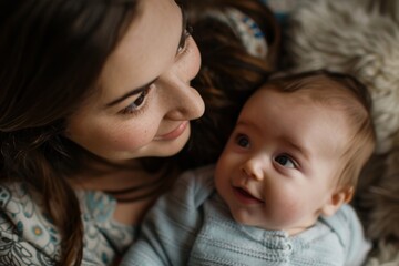 A Mother's Joyful Gaze