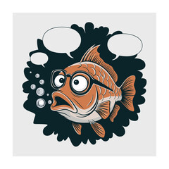 Funny cartoon icon vector illustration