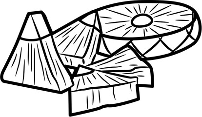 Tropical Pineapple coloring Page