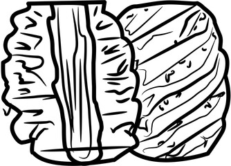 Tropical Pineapple coloring Page