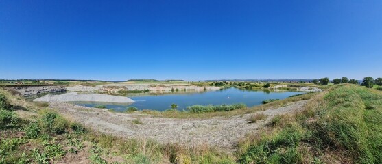 Kalkabbaugrube nahe Erkenbrechtshofen bei Bad Windsheim, Mittelfranken, Bayern