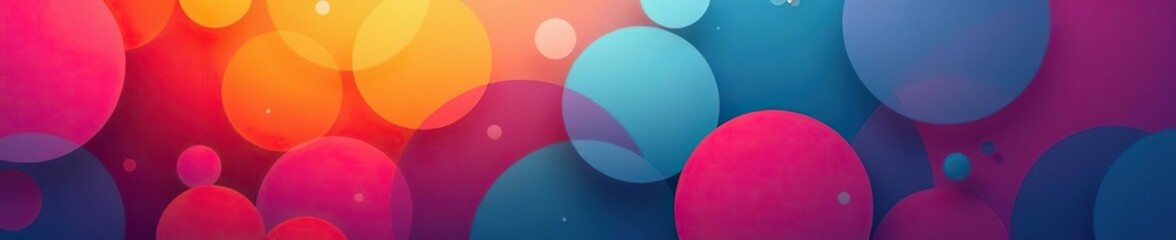 Abstract background with vibrant colored overlapping circles creating a sense of movement and energy,  circles,  movement