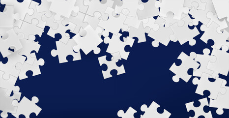 Fototapeta premium Puzzle Pieces falling Background