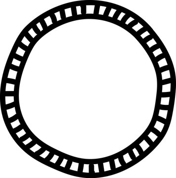 Circular Border with Checker Pattern