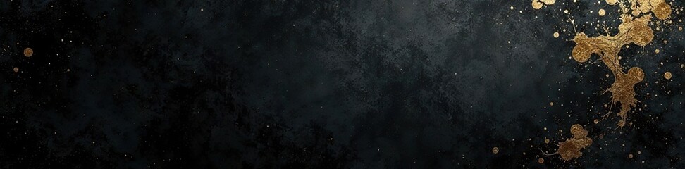 Obraz premium Abstract black and gold grunge background with textured layers and intricate patterns, contemporary, grunge