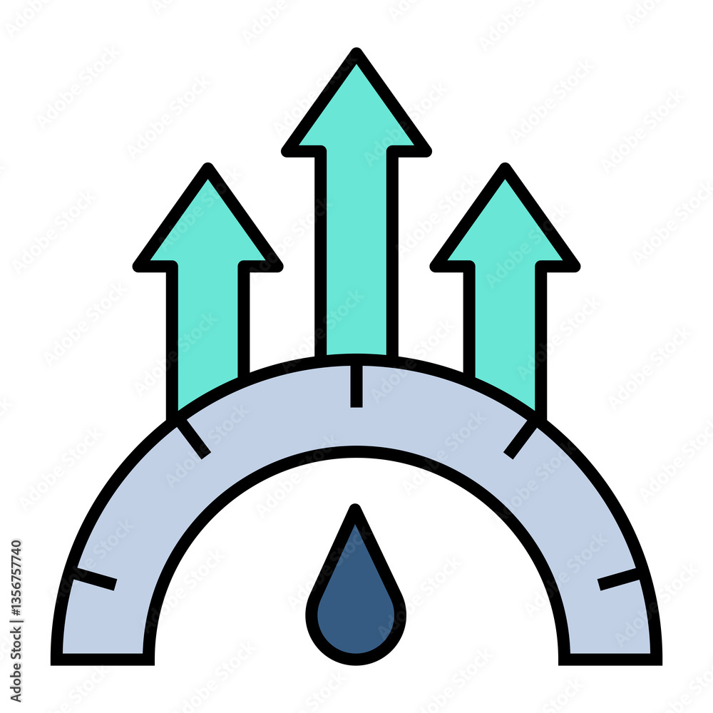 Poster key performance indicator vector icon