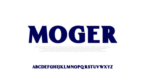 Modern Bold Font. Regular heavy strong Typography urban style alphabet fonts for fashion, sport, technology, digital, movie, logo design, vector illustration