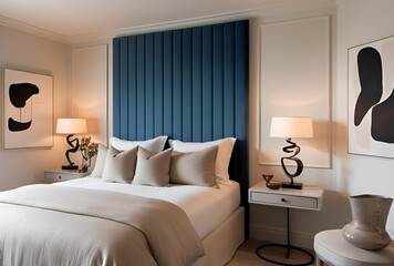 Modern Cozy Bedroom Interior with Stylish Decor
