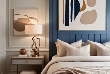 Modern Cozy Bedroom Interior with Stylish Decor