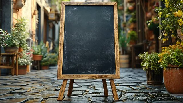 menu board on a blackboard